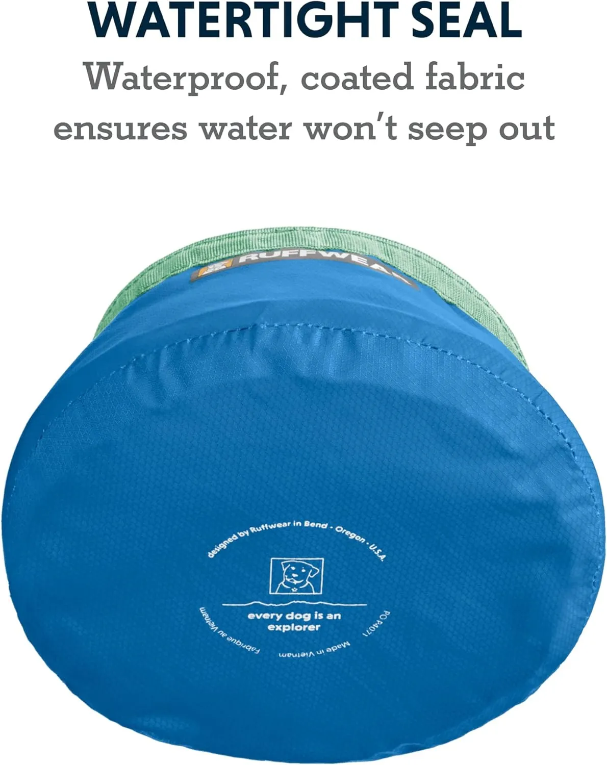 1L Trail Runner Ultralight Dog Bowl - Blue Pool