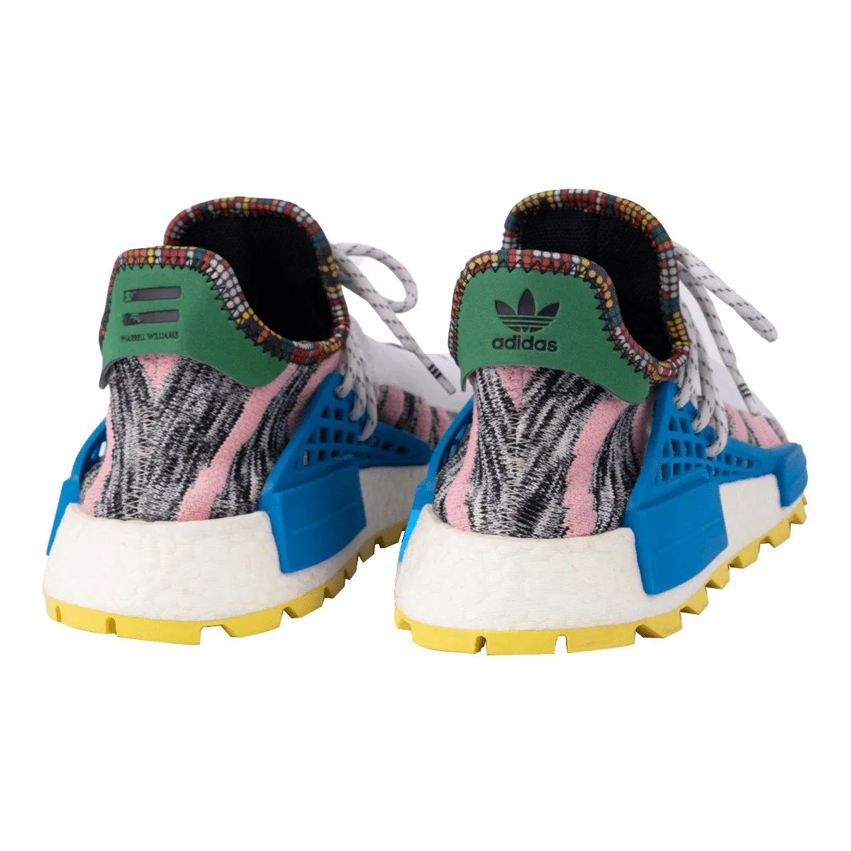 Adidas Pharrell X Nmd Human Race Trail Solar Pack Sneakers Sport Shoes Fabric Multicolour Colour For Men