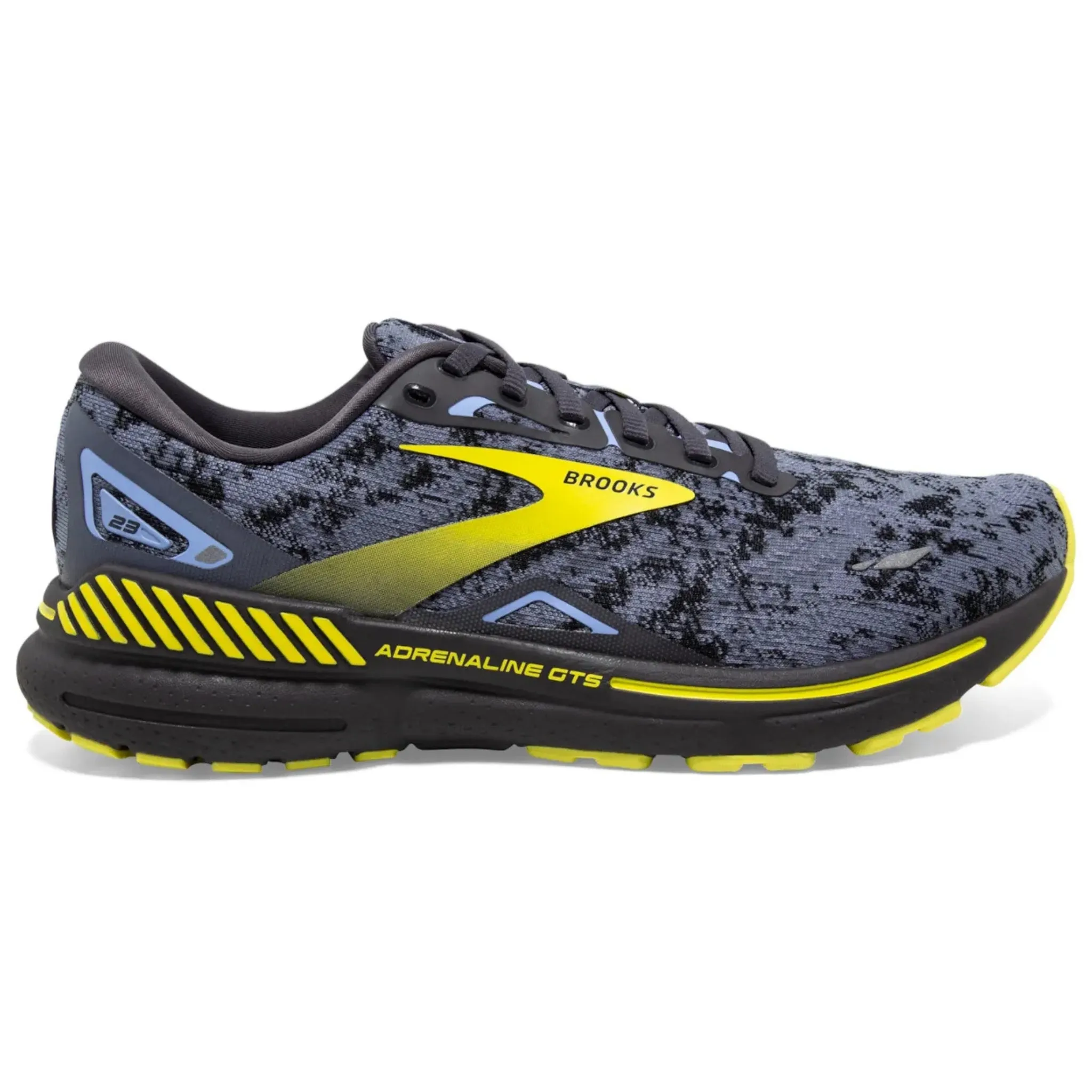 Brooks Men's 110391 404 Adrenaline GTS 23  Nine Iron Folkstone Sulphur Cushion Support Running Shoes