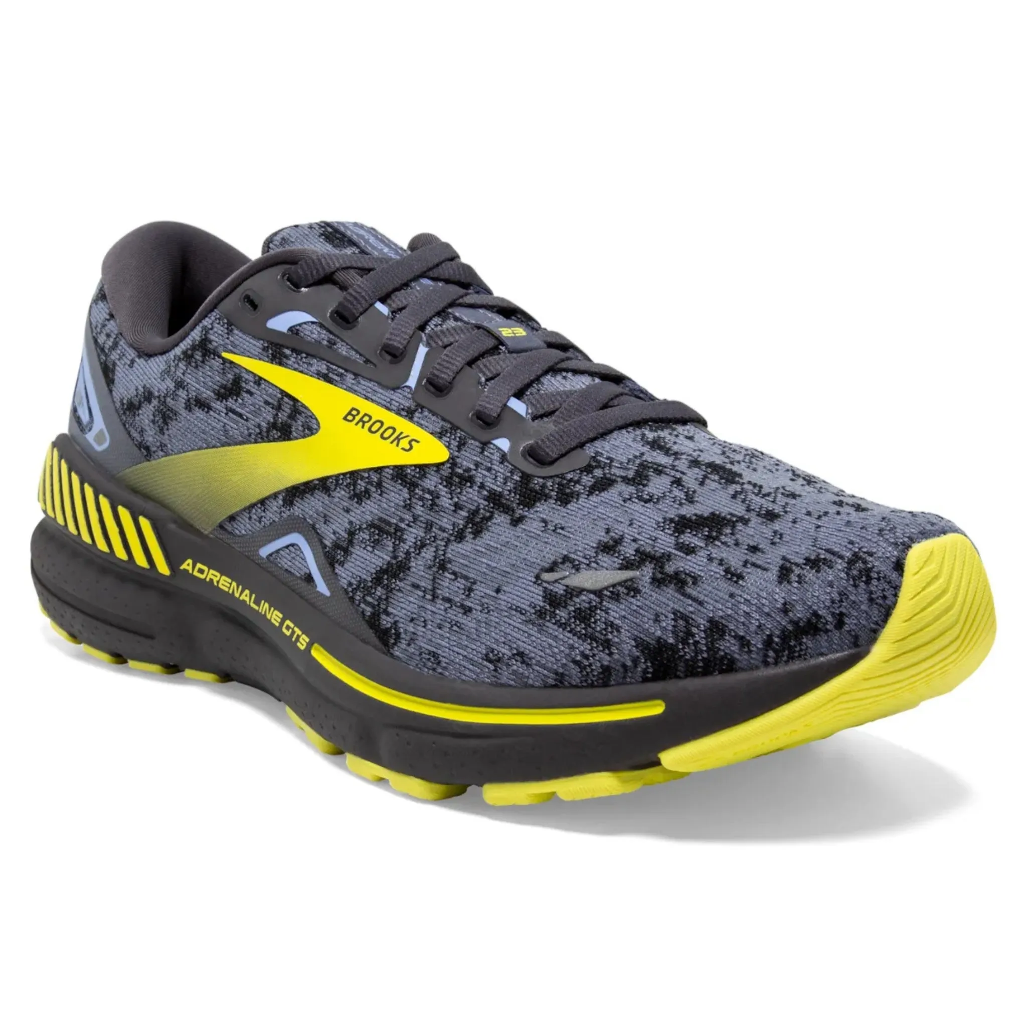 Brooks Men's 110391 404 Adrenaline GTS 23  Nine Iron Folkstone Sulphur Cushion Support Running Shoes