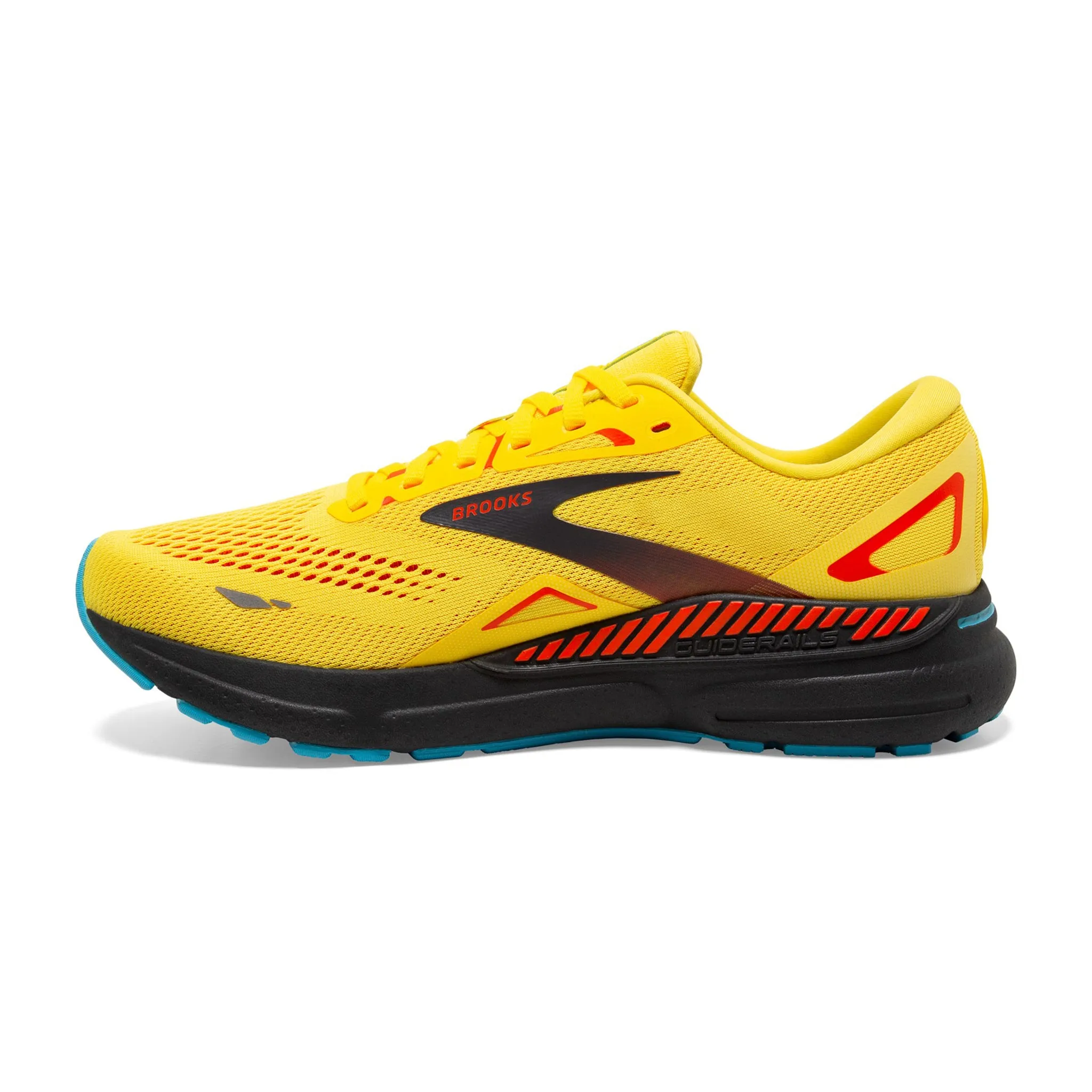 Brooks Men's 110391 708 Adrenaline GTS 23 Yellow Foraged Iron Orange Cushion Support Running Shoes