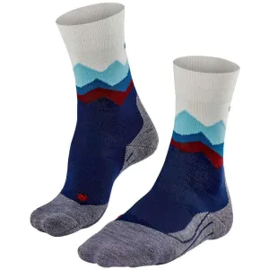 Falke Capsule Trekking TK2 Crest Socks - Dark Night Blue/White/Grey