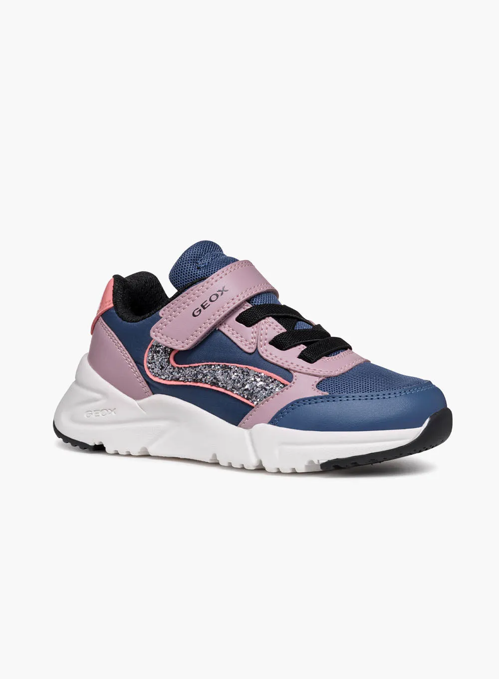 Geox Jr Loftus Trainers in Avio/Dark Rose