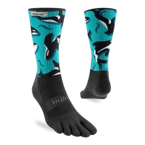 Injinji Artist Designed Mens Crew Socks - Orcas