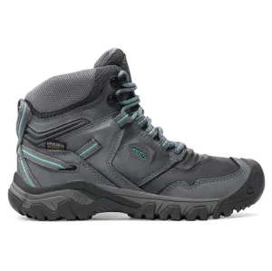 Keen Womens Boots Ridge Flex Mid WP Lace-Up Ankle Hiking Leather Textile - UK 6.5