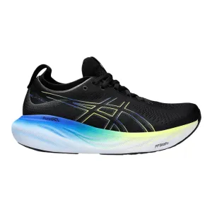 Men's Asics Gel-Nimbus 25, Black/Glow Yellow, 15 2E Wide