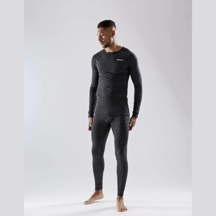 Men's Core Merino Set (Black Melange)