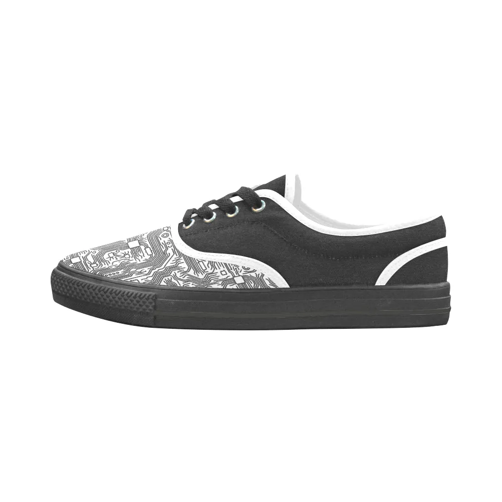 Men's Monochrome Circuit Aries Print Low Top Canvas Shoes