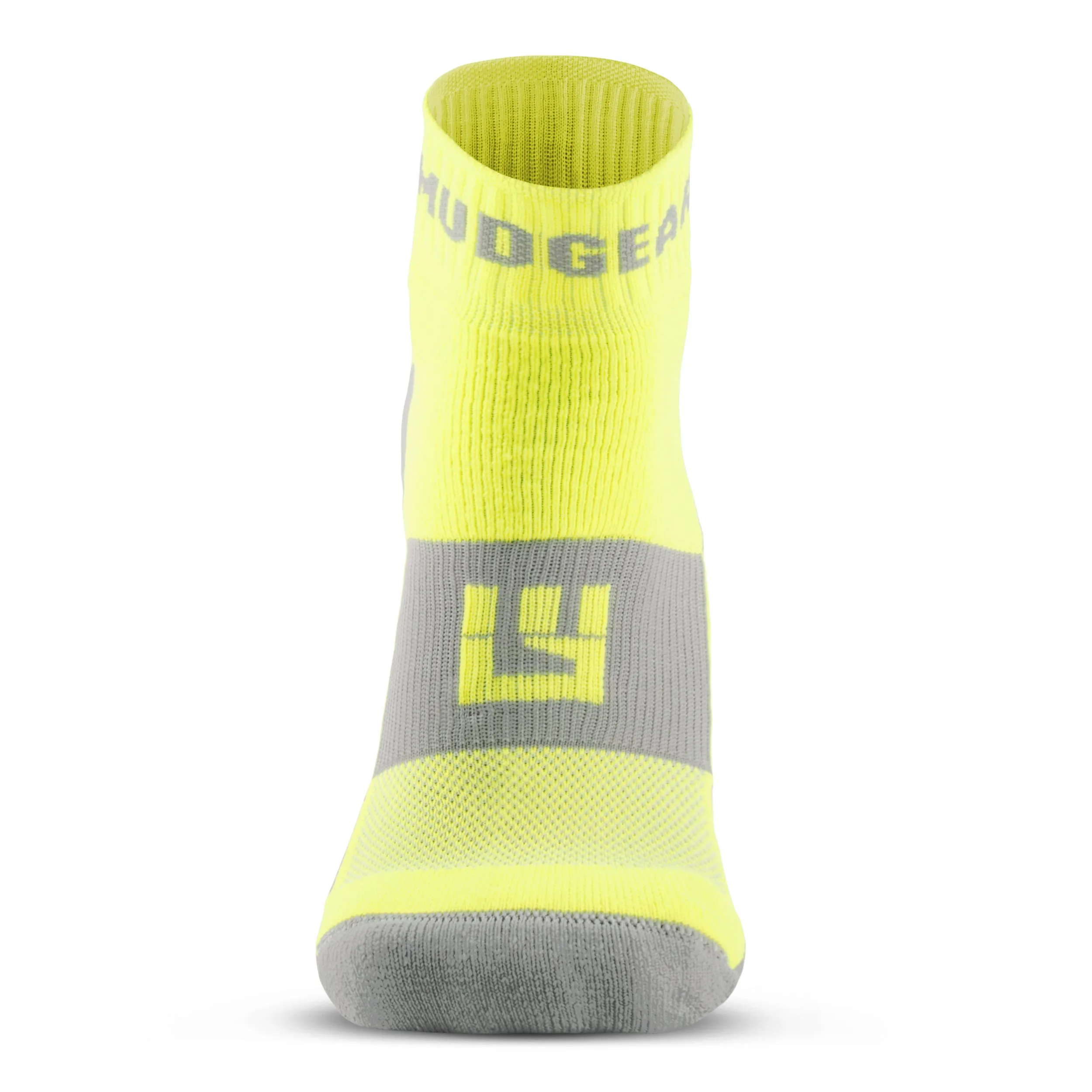 MudGear Quarter (¼) Crew Socks - Neon Yellow (2 pair pack)