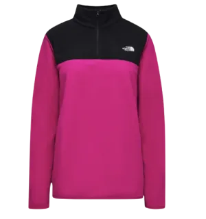 The North Face TKA Glacier Womens 1/4 Zip Fuschia Pink/TNF Black